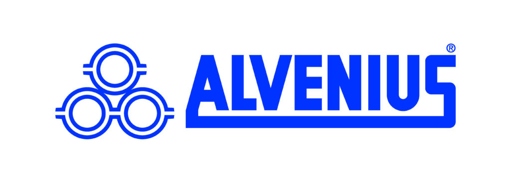 Alvenius logo OR BLUE CMYK